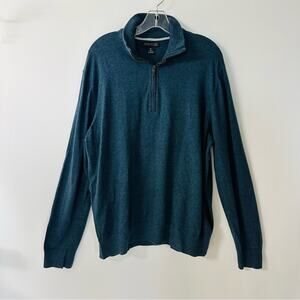 Banana Republic Mens 1/4 Zip Pullover Sweater Long Sleeve Cashmere Blend Sz XL
